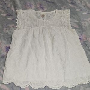 Knox Rose Womens White Lace Blouse